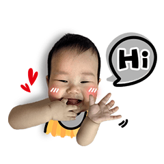 [LINEスタンプ] BOBO is a happy baby