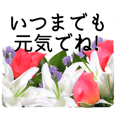 [LINEスタンプ] 敬老の日に花を♪Part2
