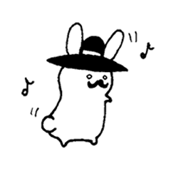 [LINEスタンプ] うさぎひげ