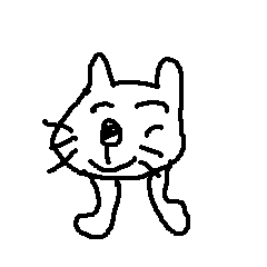 [LINEスタンプ] 二本足の猫